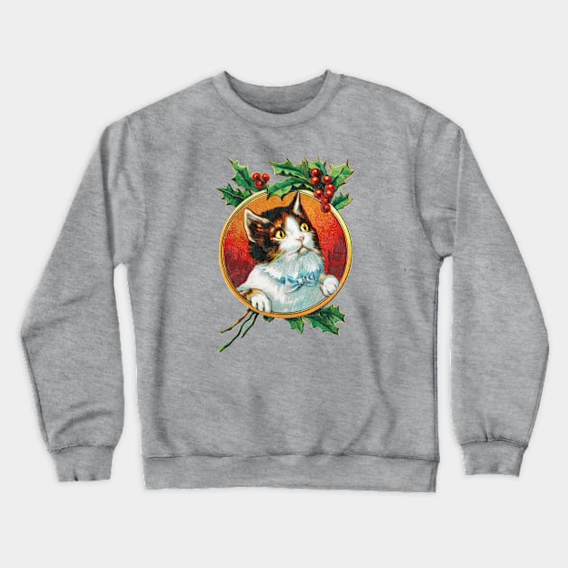 Christmas Cat Crewneck Sweatshirt by Nate's World of Tees